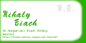 mihaly biach business card
